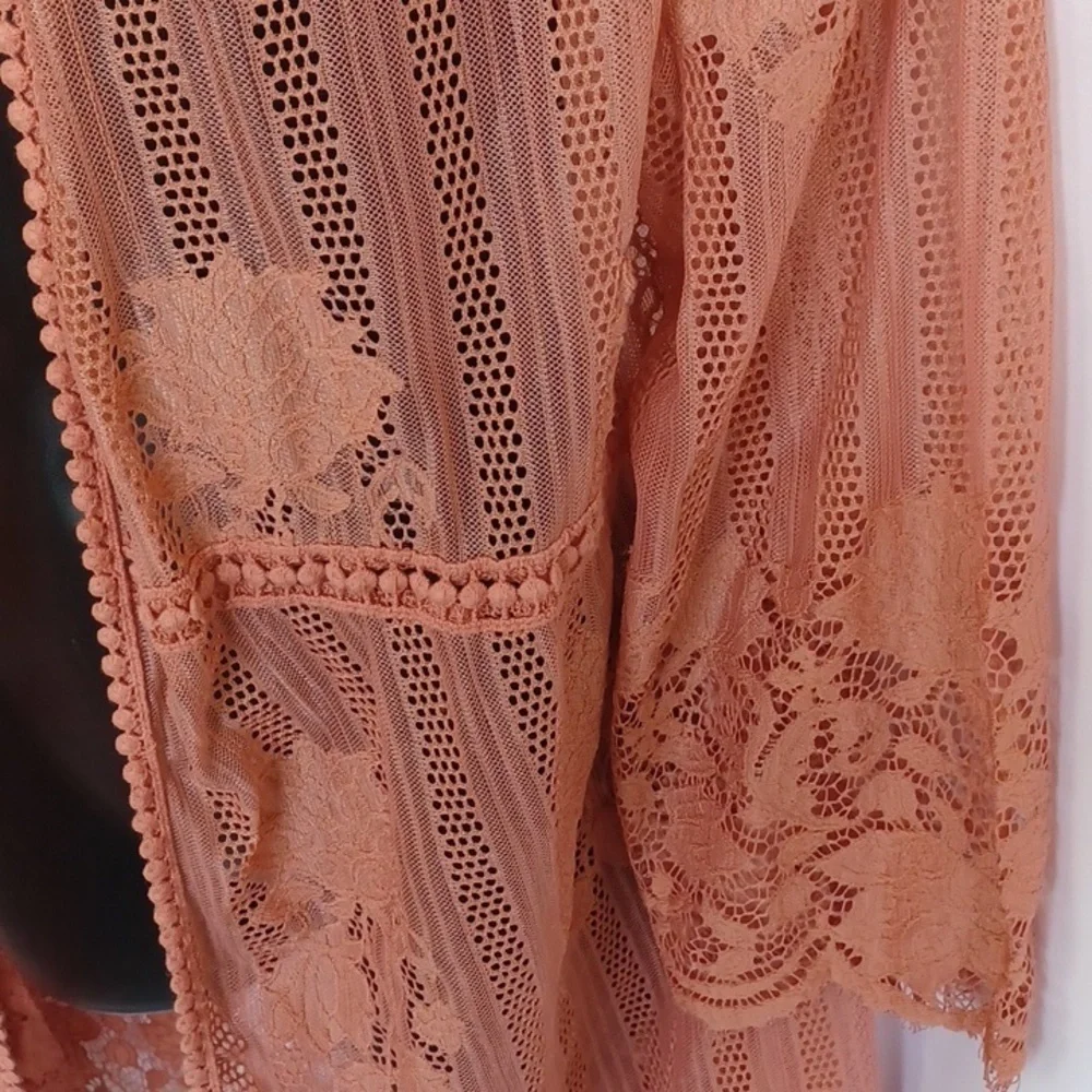 Miss Chievous Dusty Rose Open Long Wrap  Size Large